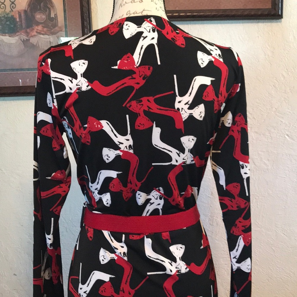 Stylish Red and Black Women's Dress - Picture 5 of 6